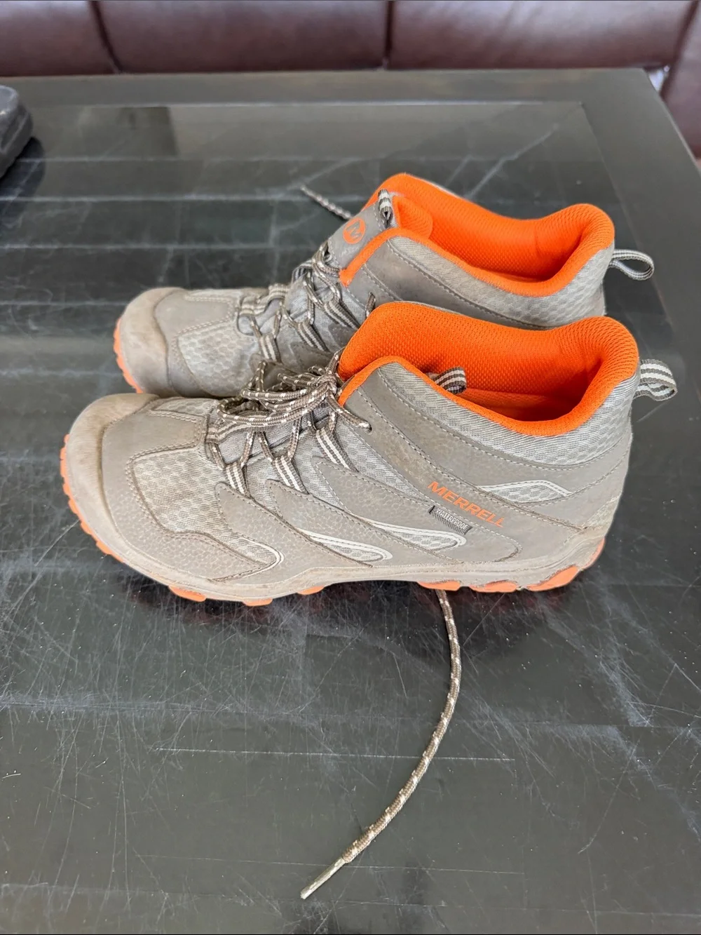 Merrell Hiking Sneakers with Orange Accent